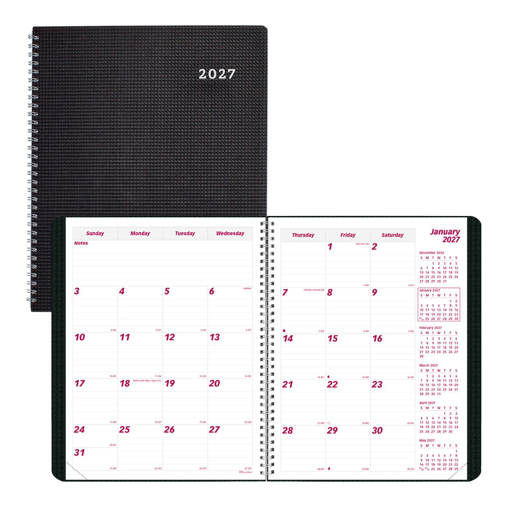 DuraFlex Monthly Planner, 2027, English, 14 Months CB1262V.BLK-27 Brownline Canada