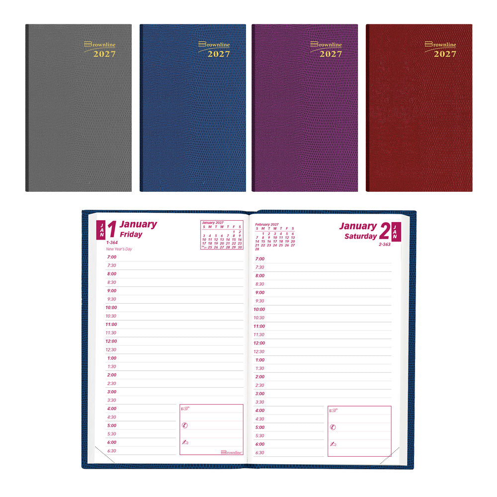 Traditional Daily Appointment Book, 2027, English, Assorted CB301.ASX-27 Brownline Canada