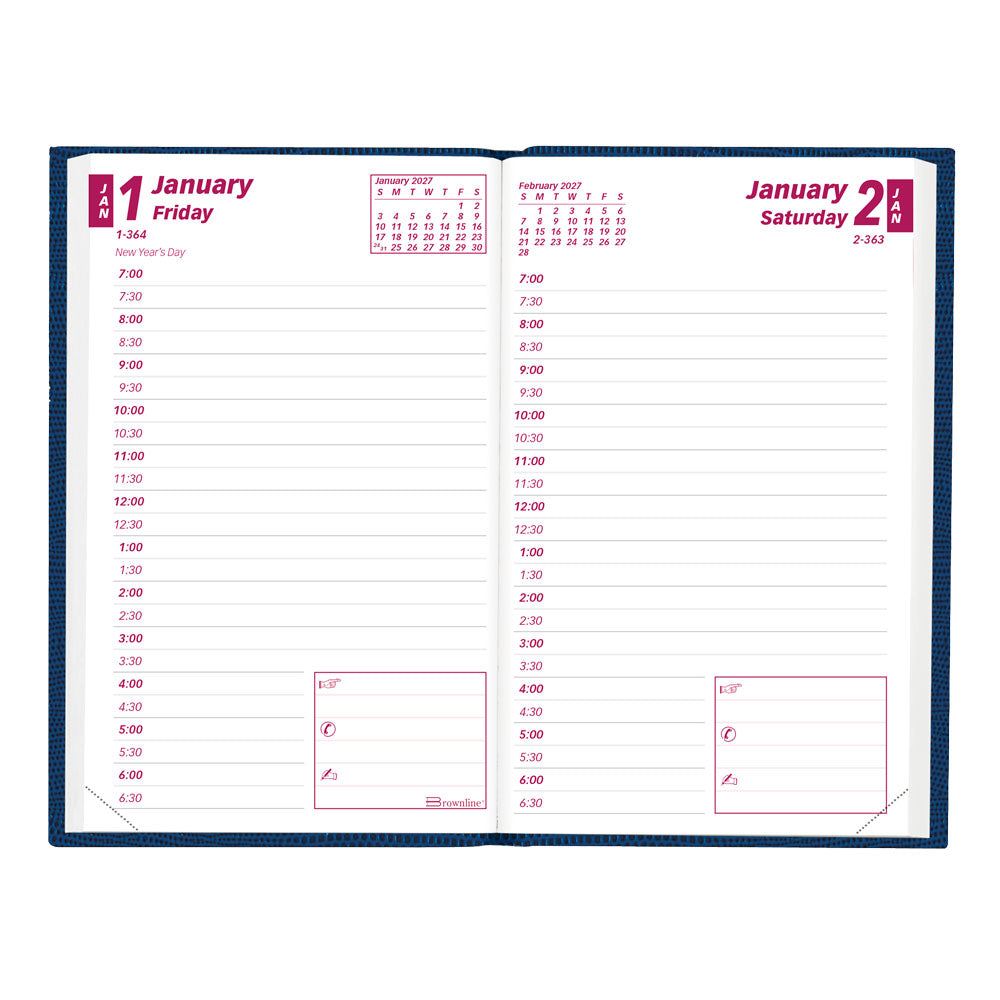 Traditional Daily Appointment Book, 2027, English, Assorted CB301.ASX-27 Brownline Canada