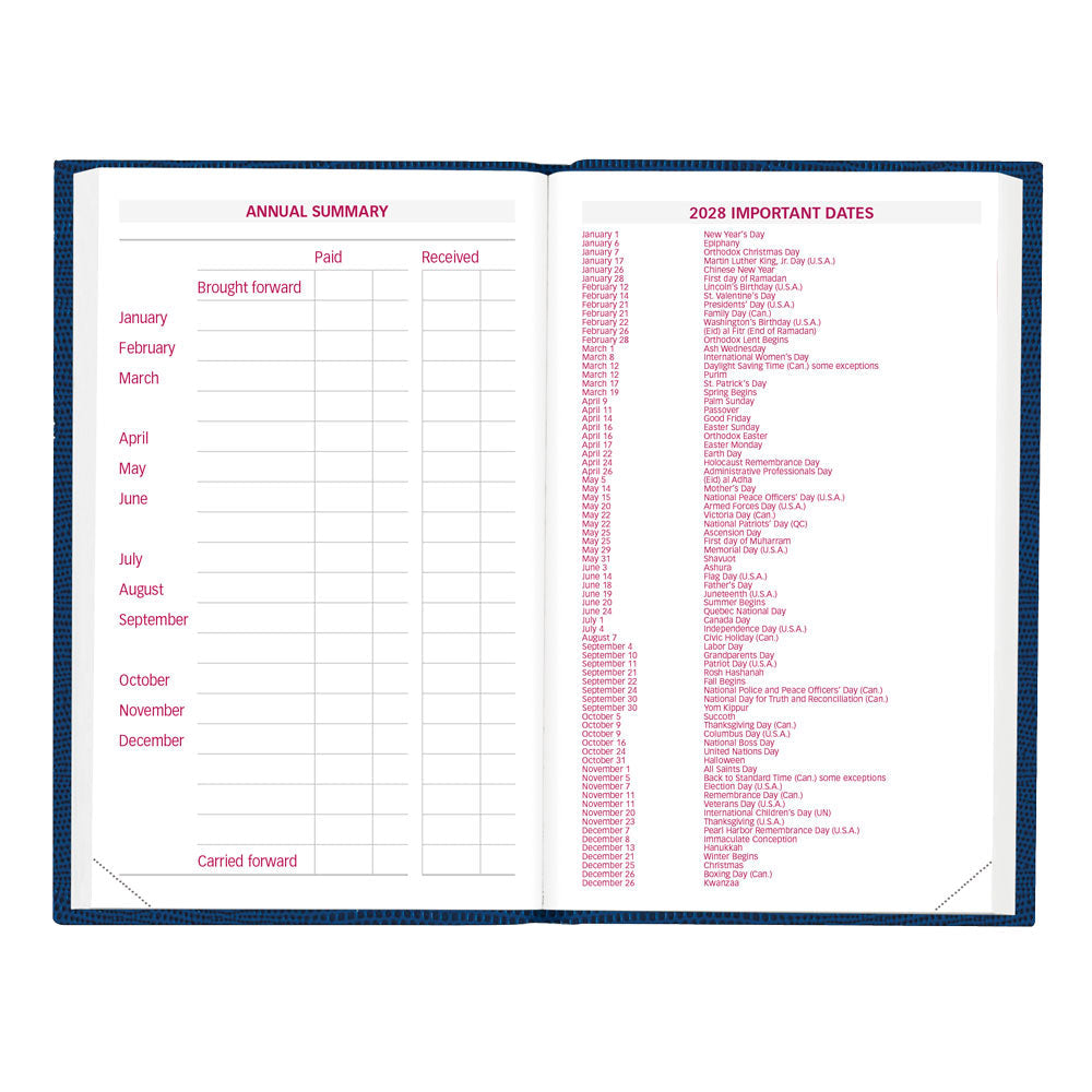 Traditional Daily Appointment Book, 2027, English, Assorted CB301.ASX-27 Brownline Canada