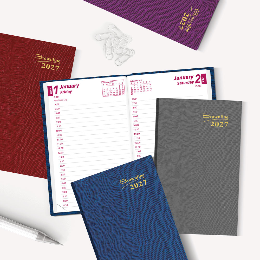 Traditional Daily Appointment Book, 2027, English, Assorted CB301.ASX-27 Brownline Canada