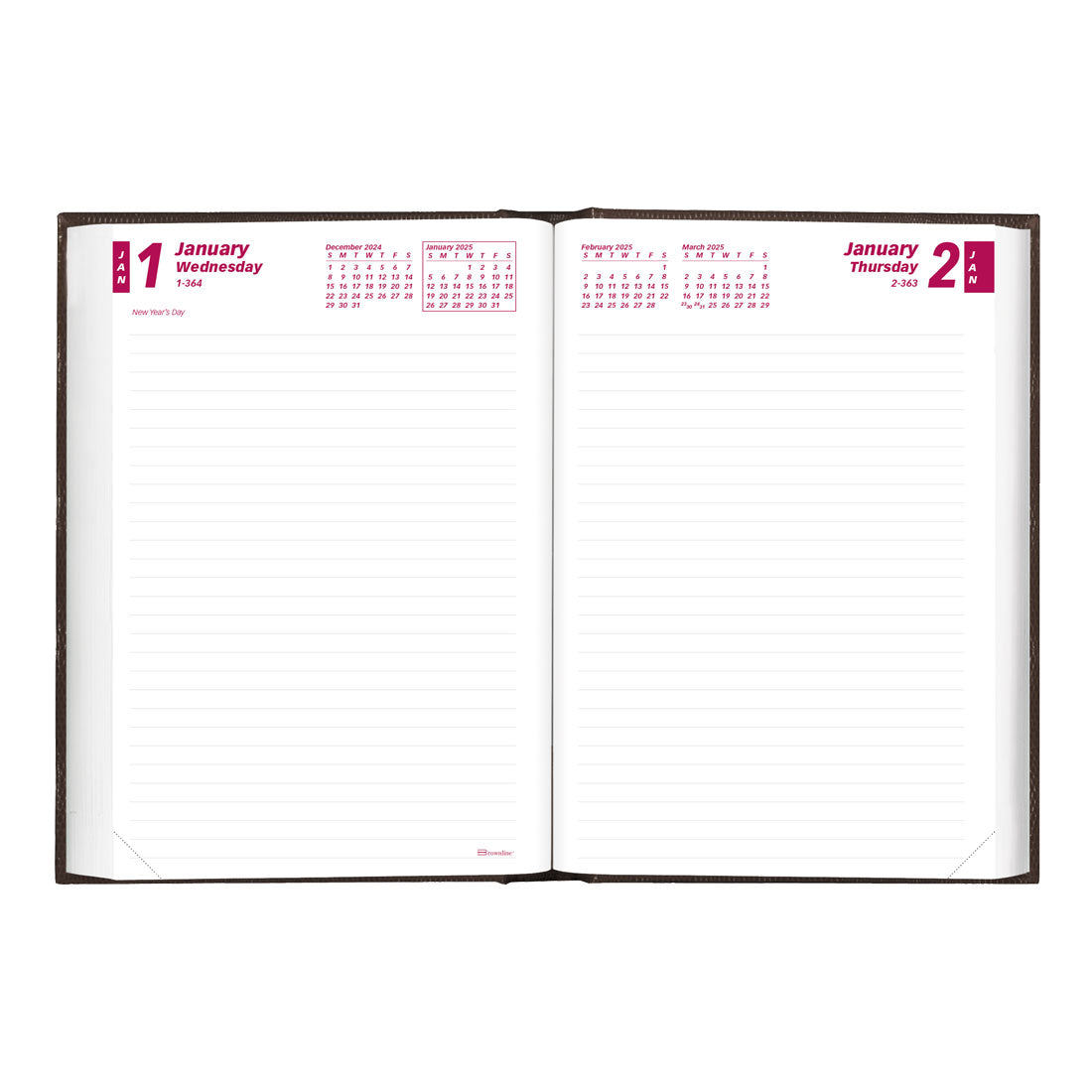 Daily Planner 2025, English, Black, CB387.BLK