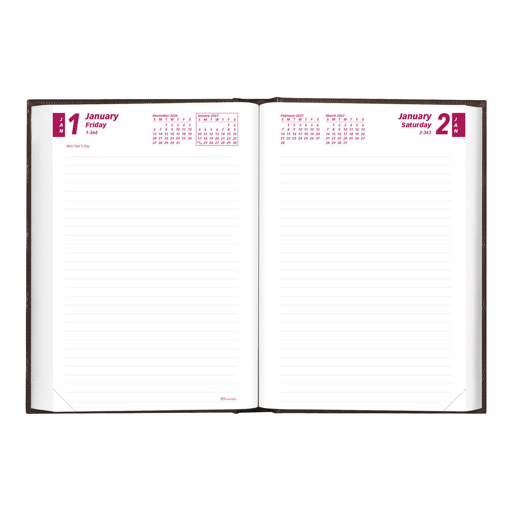 Traditional Daily/Monthly Untimed, 2027, English, Black CB387.BLK-27 Brownline Canada