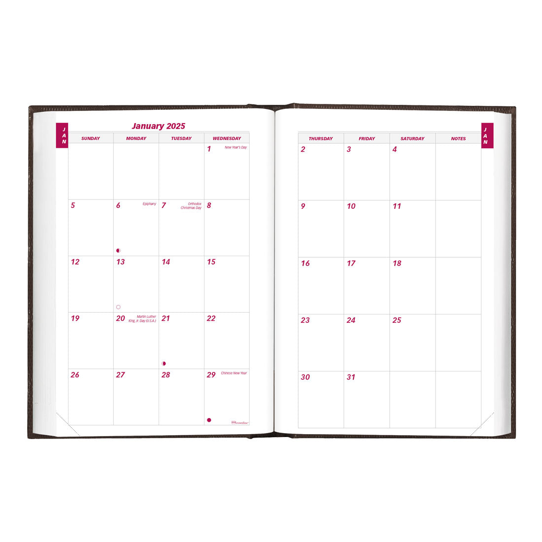 Daily Planner 2025, English, Black, CB387.BLK