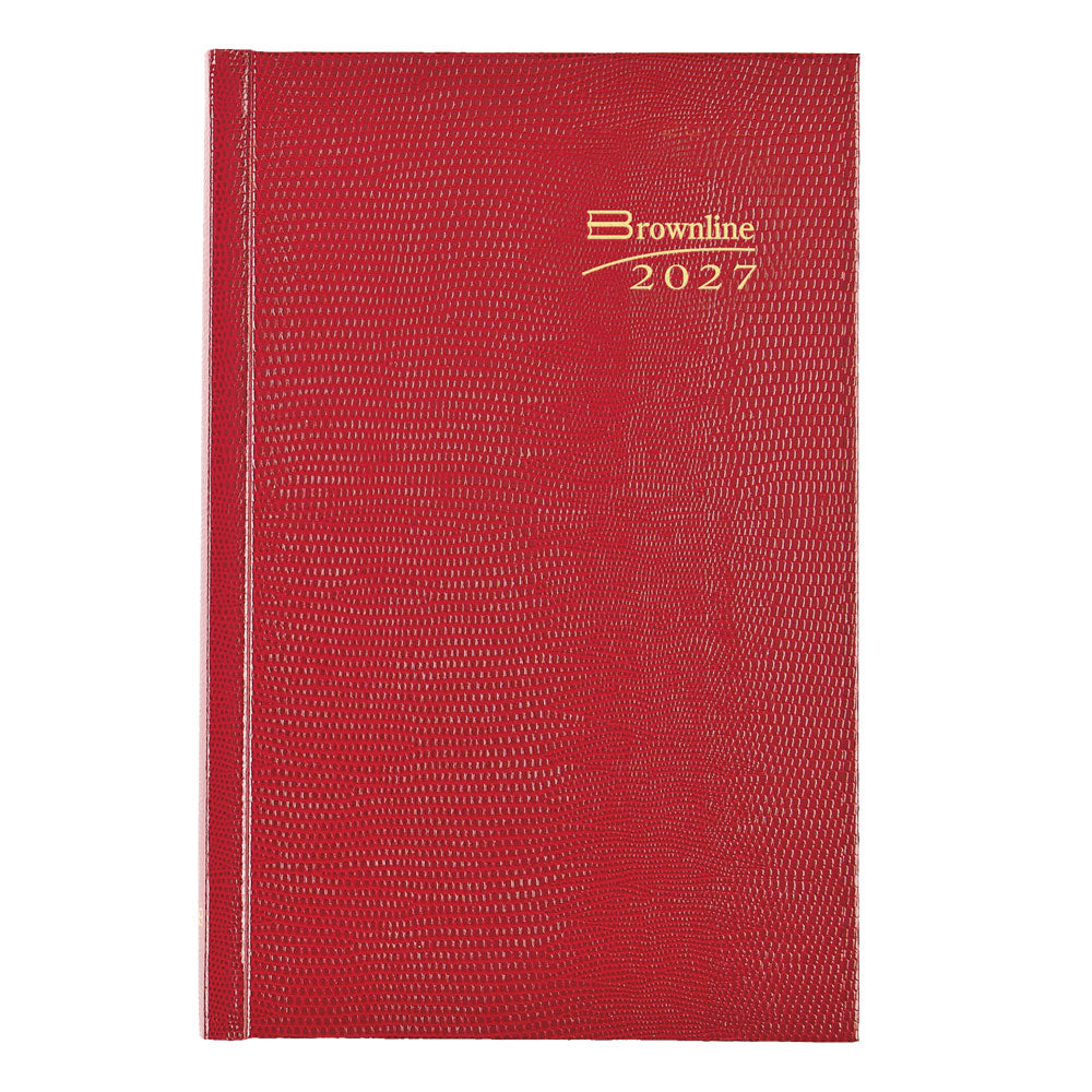 Traditional Daily/Monthly Untimed, 2027, English, Bright Red CB387.RED-27 Brownline Canada