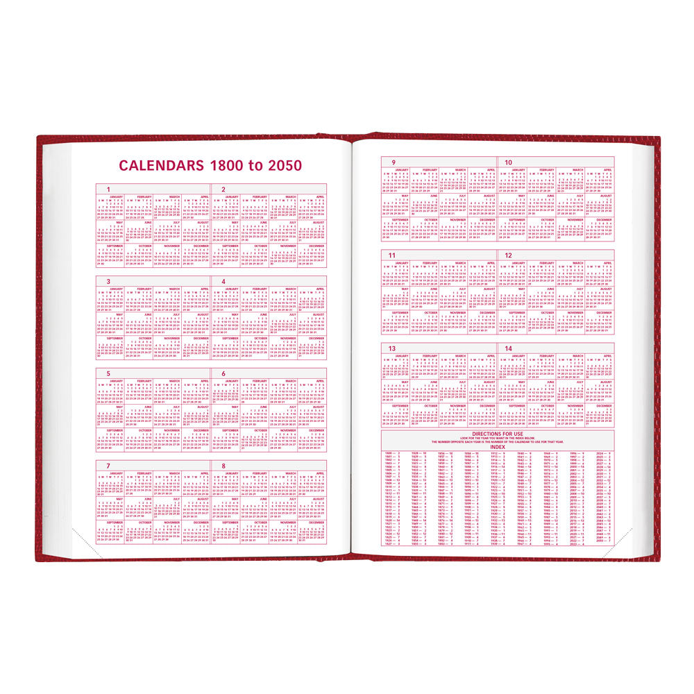 Traditional Daily/Monthly Untimed, 2027, English, Bright Red CB387.RED-27 Brownline Canada