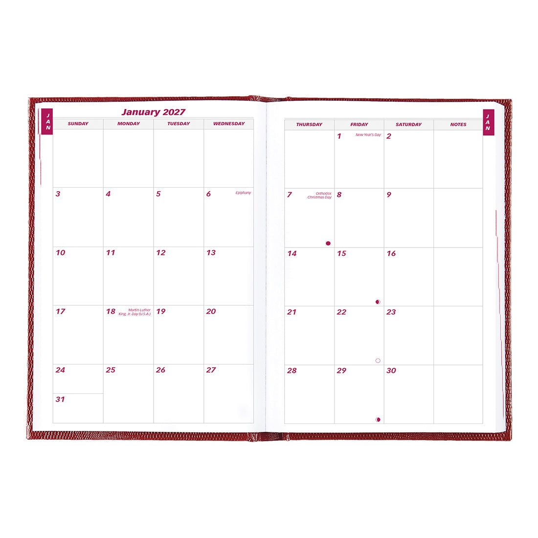 Traditional Daily/Monthly Untimed, 2027, English, Bright Red CB389.RED-27 Brownline Canada