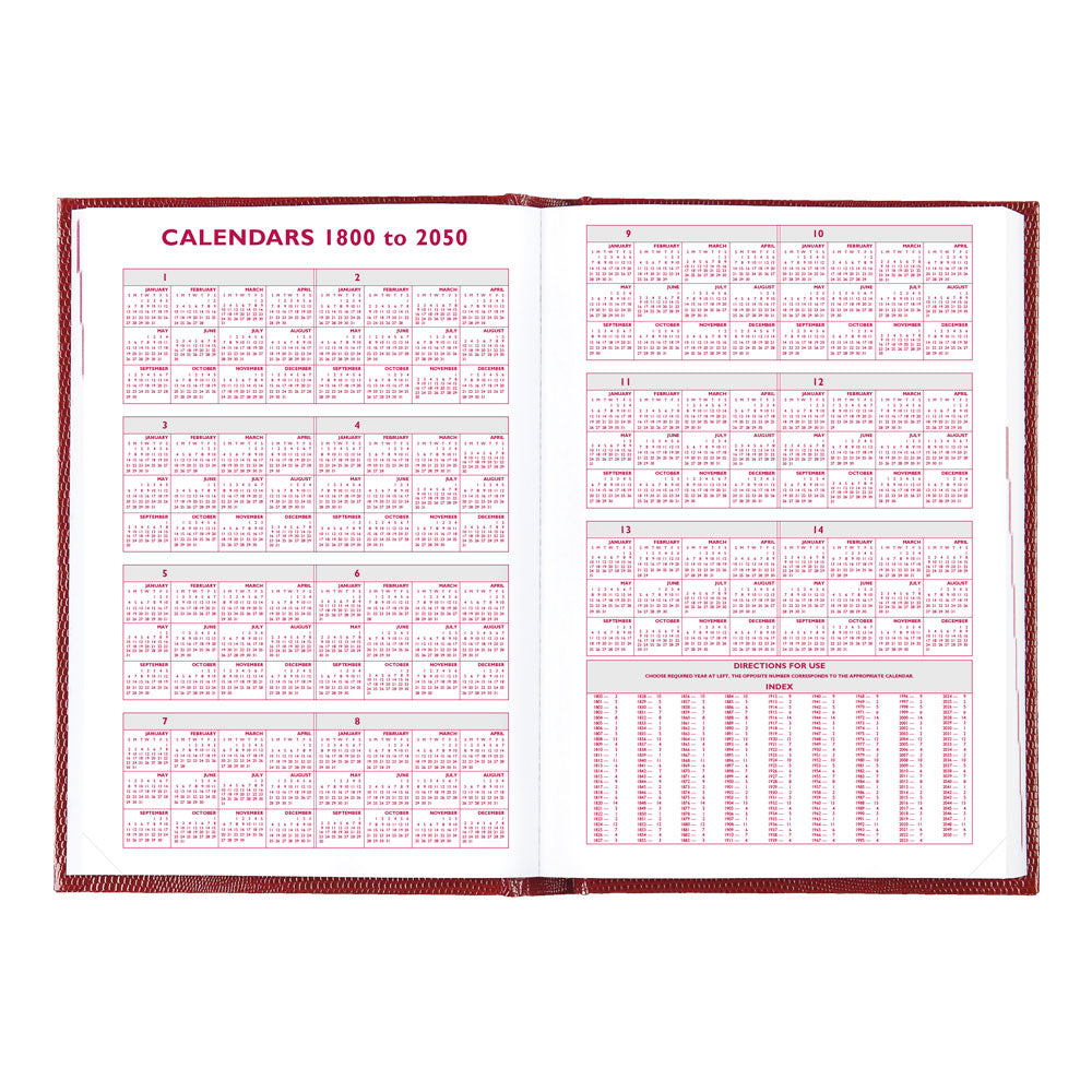 Traditional Daily/Monthly Untimed, 2027, English, Bright Red CB389.RED-27 Brownline Canada