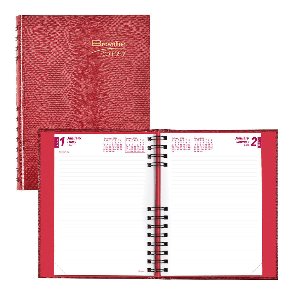 CoilPro™ Daily/Monthly Untimed, 2027, English, Bright Red CB389C.RED-27 Brownline Canada