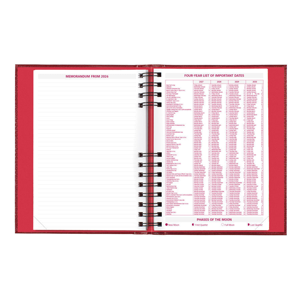 CoilPro™ Daily/Monthly Untimed, 2027, English, Bright Red CB389C.RED-27 Brownline Canada