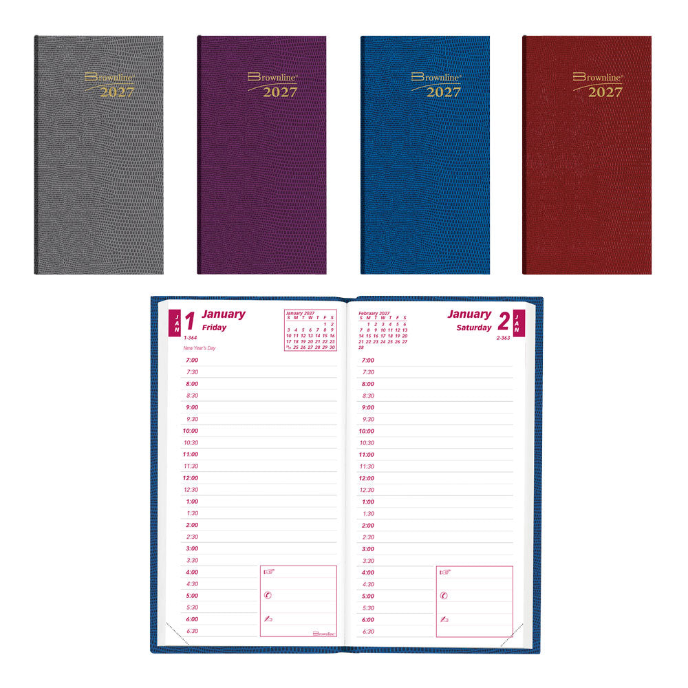 Traditional Daily Appointment Book, 2027, English, Assorted CB401.ASX-27 Brownline Canada