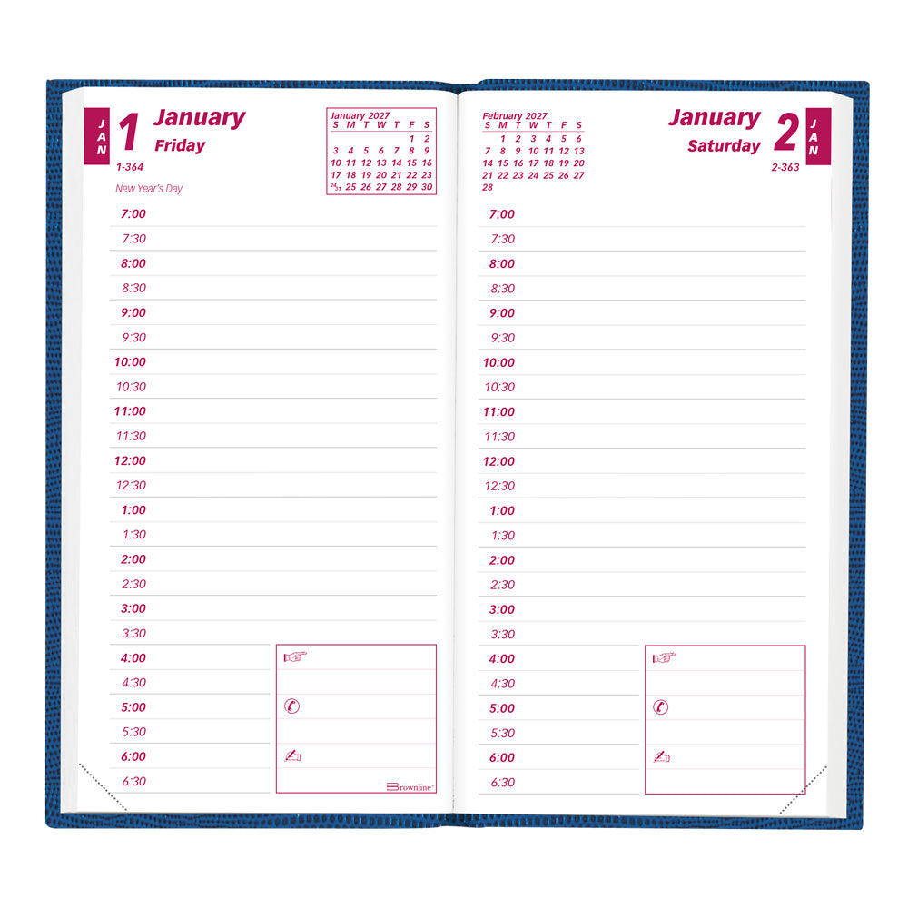 Traditional Daily Appointment Book, 2027, English, Assorted CB401.ASX-27 Brownline Canada