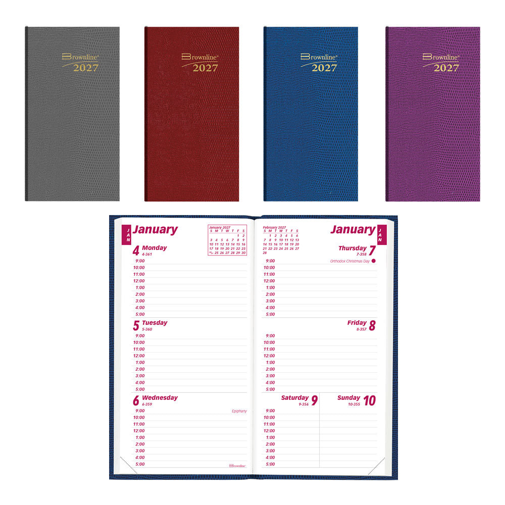 Traditional Weekly Appointment Book, 2027 , English, Assorted CB403.ASX-27 Brownline Canada