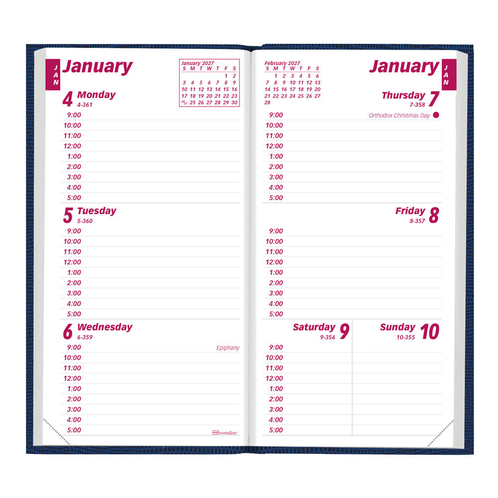 Traditional Weekly Appointment Book, 2027 , English, Assorted CB403.ASX-27 Brownline Canada