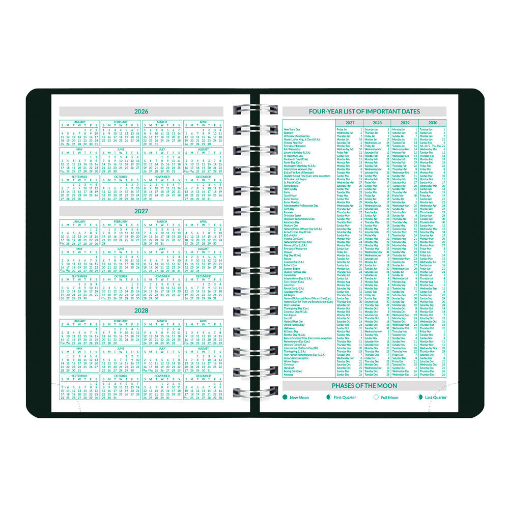 EcoLogix® Daily Appointment Book, 2027, English, Black CB410W.BLK-27 Brownline Canada