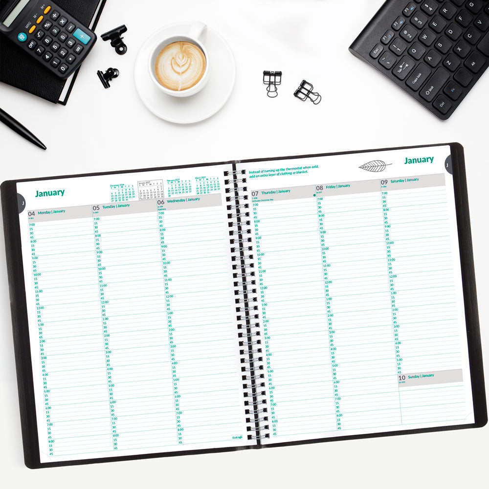 EcoLogix® Weekly Appointment Book, 2027, English CB425W.BLK-27 Brownline Canada