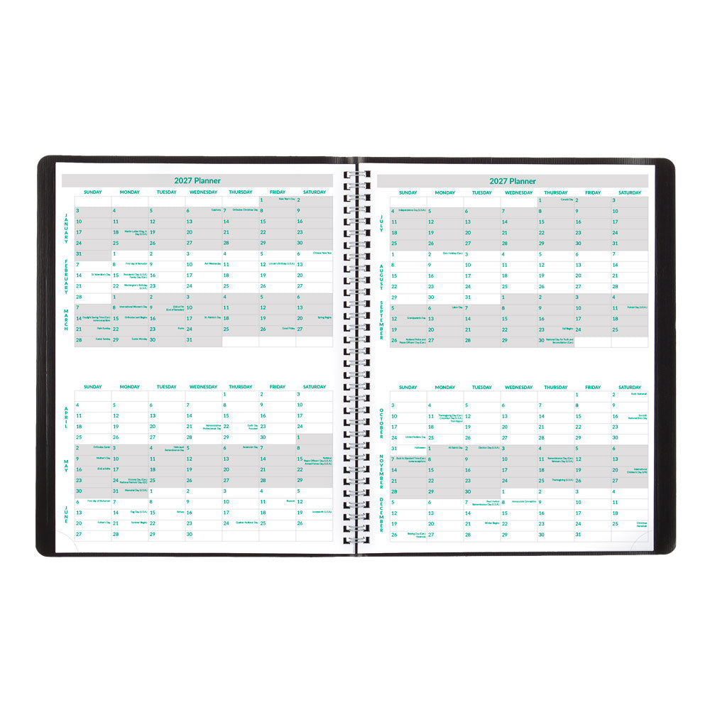 EcoLogix® Monthly Planner, 2027, English, 14 Months CB435W.BLK-27 Brownline Canada