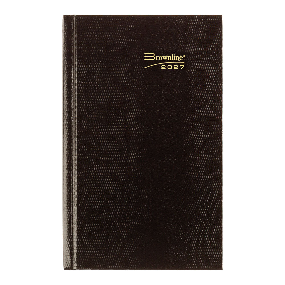 Traditional Daily/Monthly Appointment Book, 2027, English, Black CB634.BLK-27 Brownline Canada