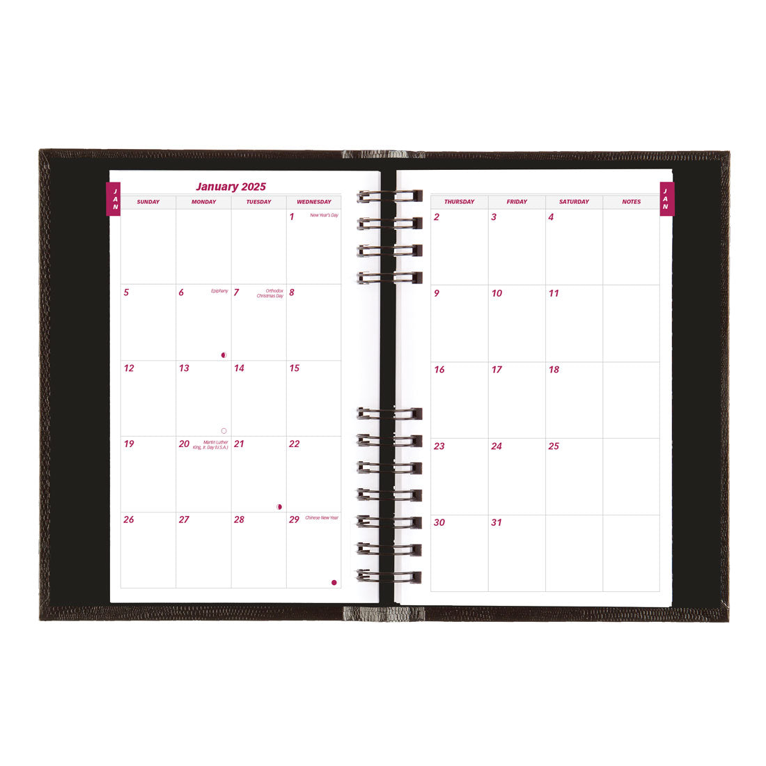 CoilPro Daily Planner 2025, English, CB634C.BLK#colour_black