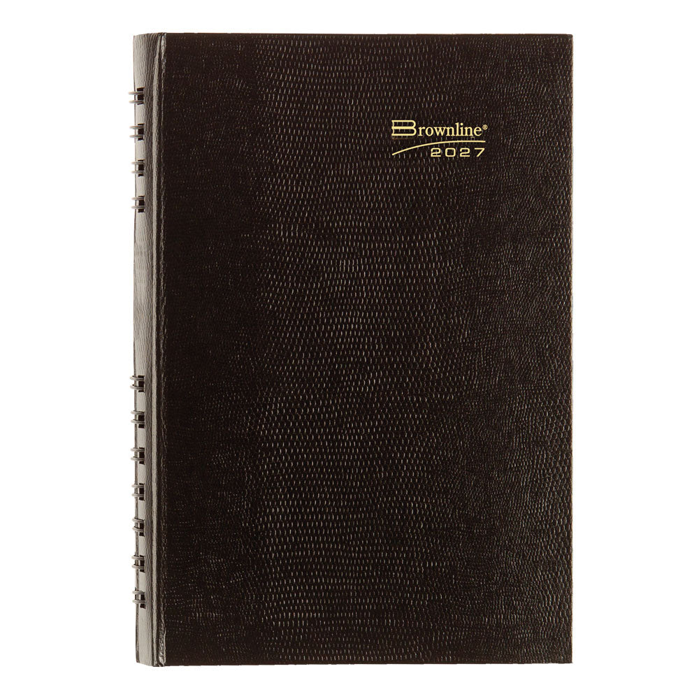 CoilPro™ Daily/Monthly Appointment Book, 2027, English, Black CB634C.BLK-27 Brownline Canada