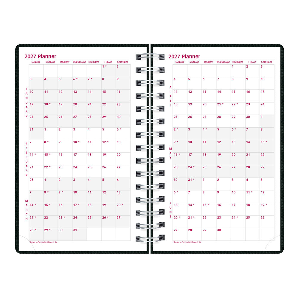 DuraFlex Daily/Monthly Appointment Book, 2027, English Black CB634V.BLK-27 Brownline Canada