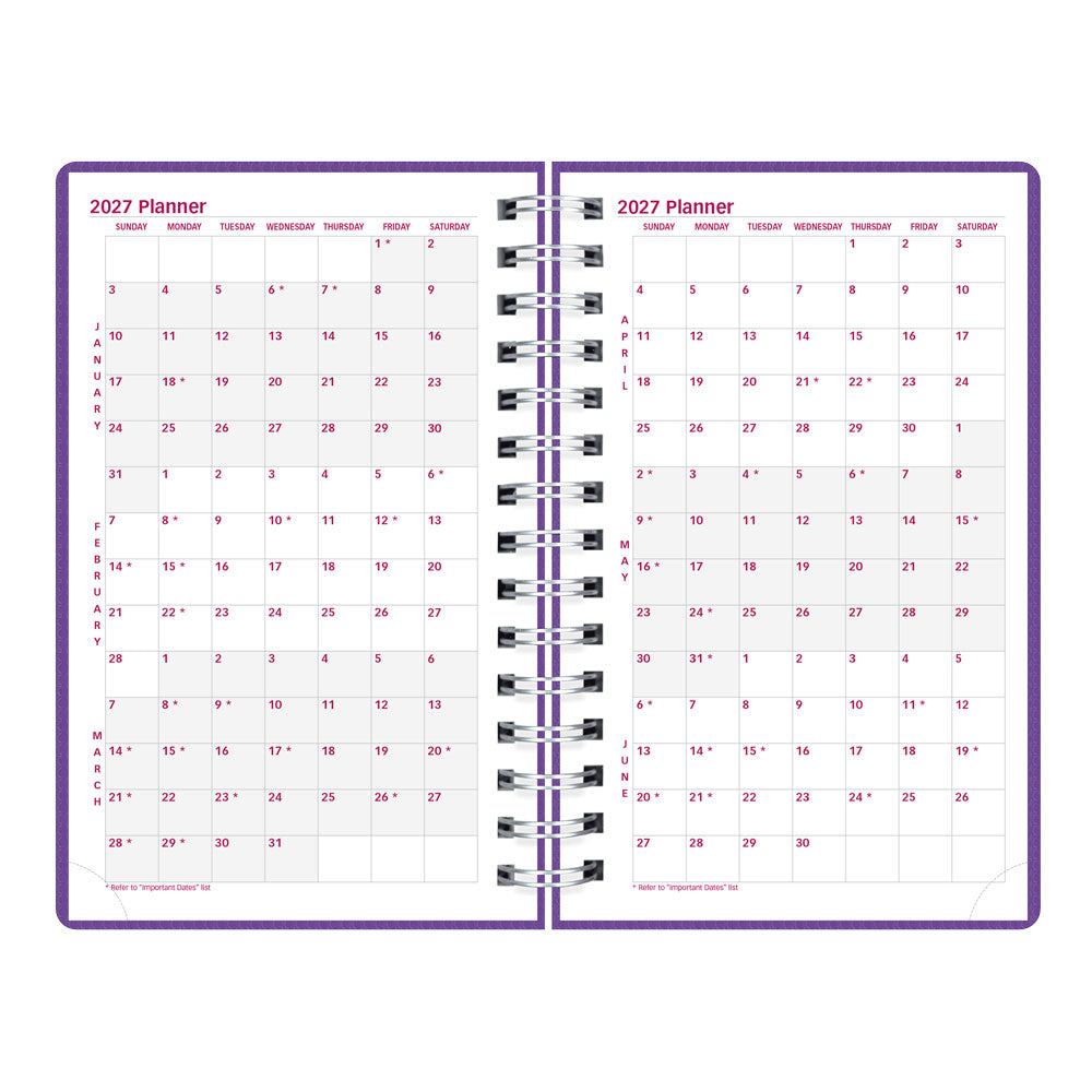 DuraFlex Daily/Monthly Appointment Book, 2027, English Purple CB634V.PUR-27 Brownline Canada