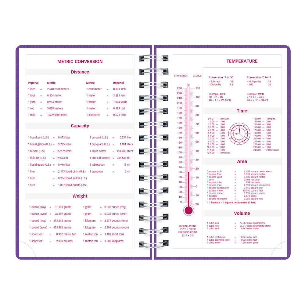 DuraFlex Daily/Monthly Appointment Book, 2027, English Purple CB634V.PUR-27 Brownline Canada