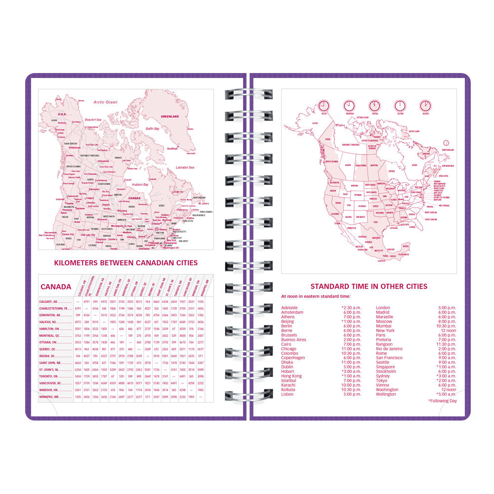 DuraFlex Daily/Monthly Appointment Book, 2027, English Purple CB634V.PUR-27 Brownline Canada