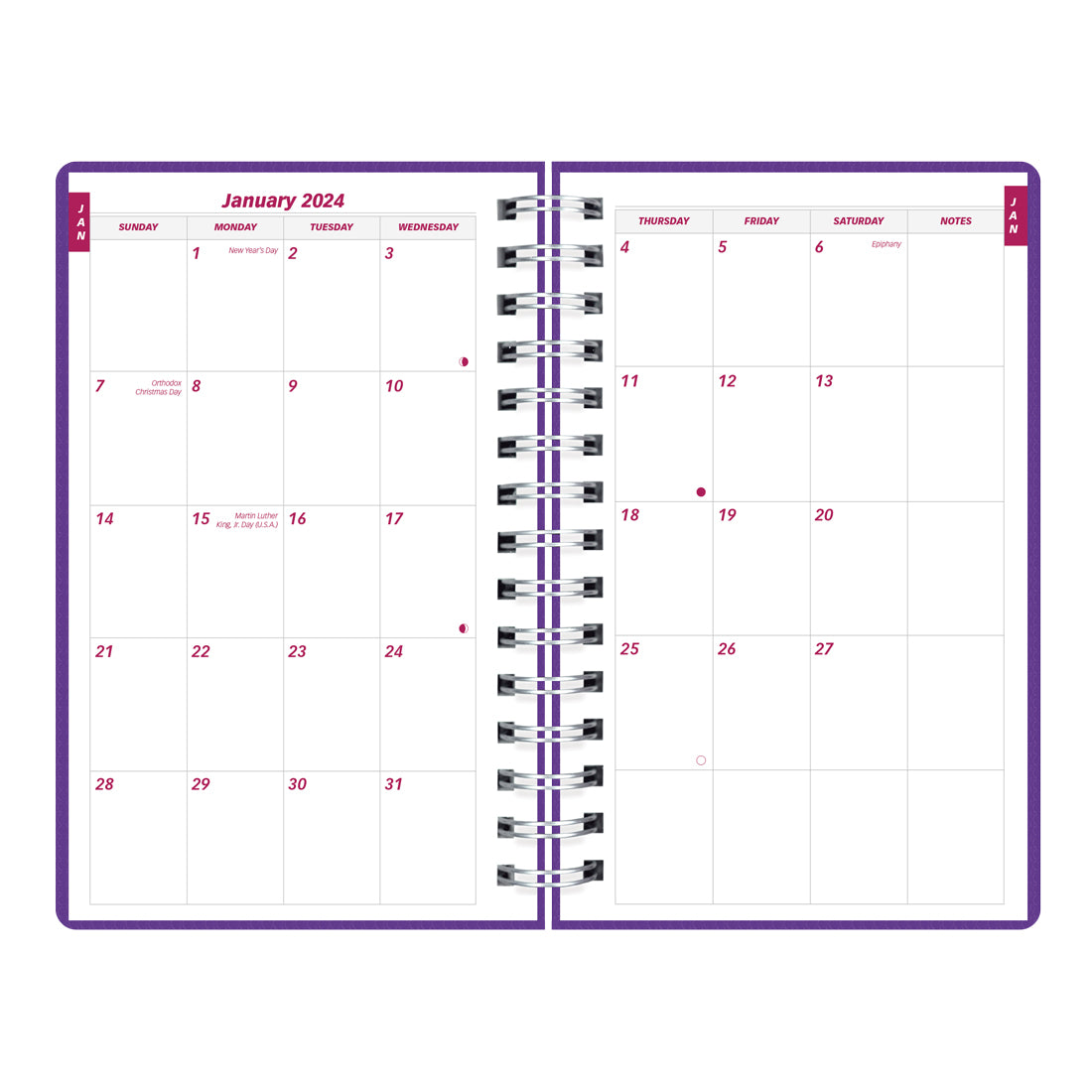 DuraFlex Daily Planner 2024#colour_purple