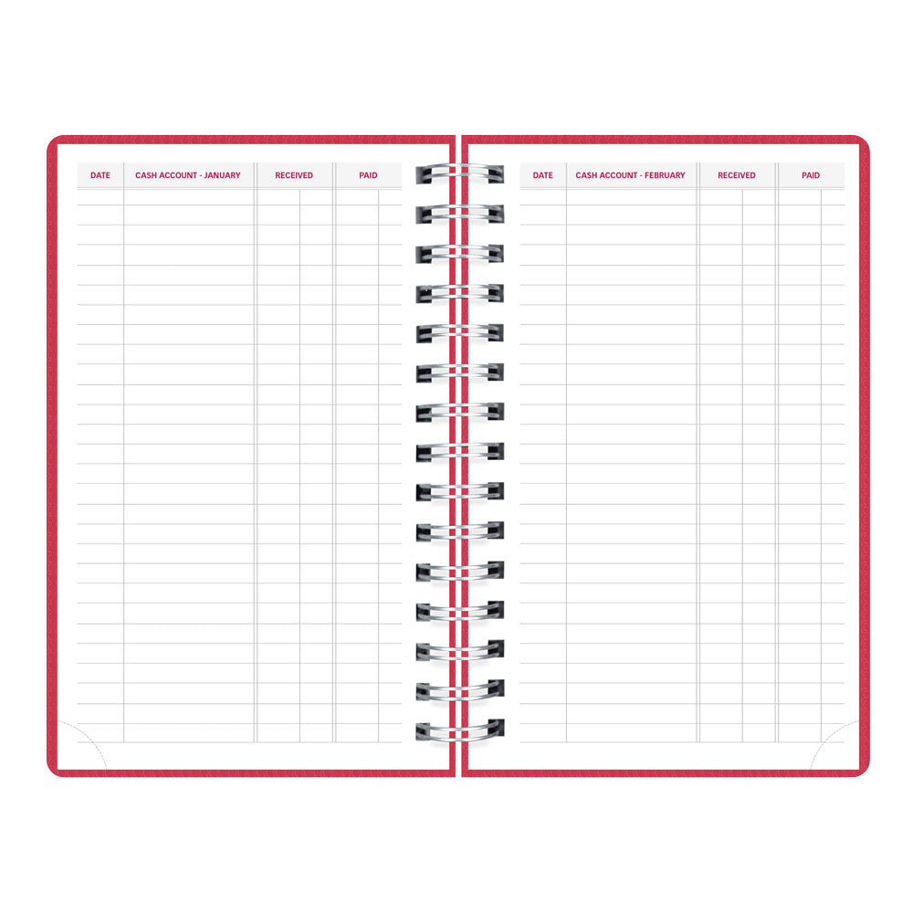 DuraFlex Daily/Monthly Appointment Book, 2027, English Raspberry CB634V.RAS-27 Brownline Canada