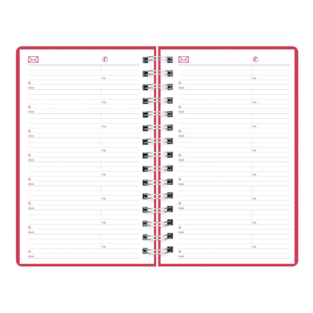 DuraFlex Daily/Monthly Appointment Book, 2027, English Raspberry CB634V.RAS-27 Brownline Canada
