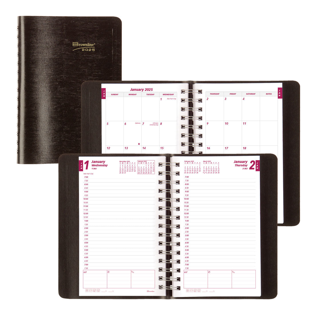 Essential Daily Planner 2025, English, CB634W.BLK#colour_black