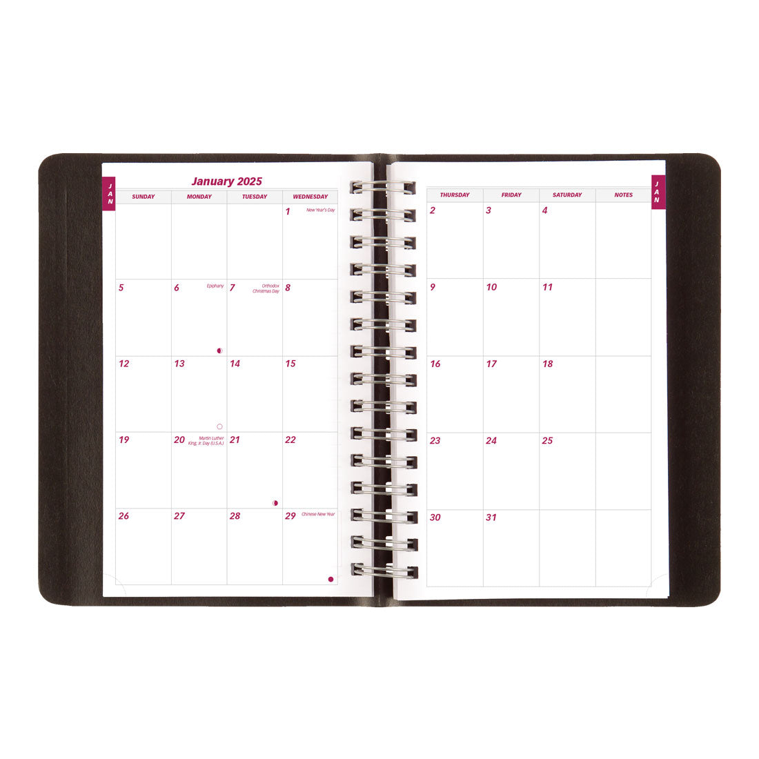 Essential Daily Planner 2025, English, CB634W.BLK#colour_black