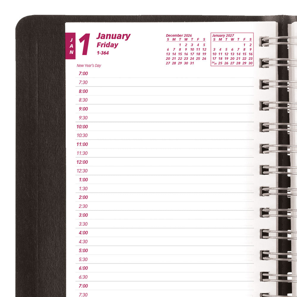 Essential Daily/Monthly Appointment Book, 2027, English Black CB634W.BLK-27 Brownline Canada