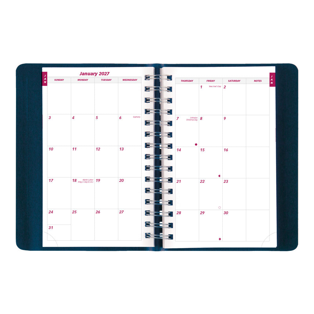 Essential Daily/Monthly Appointment Book, 2027, English Blue CB634W.BLU-27 Brownline Canada