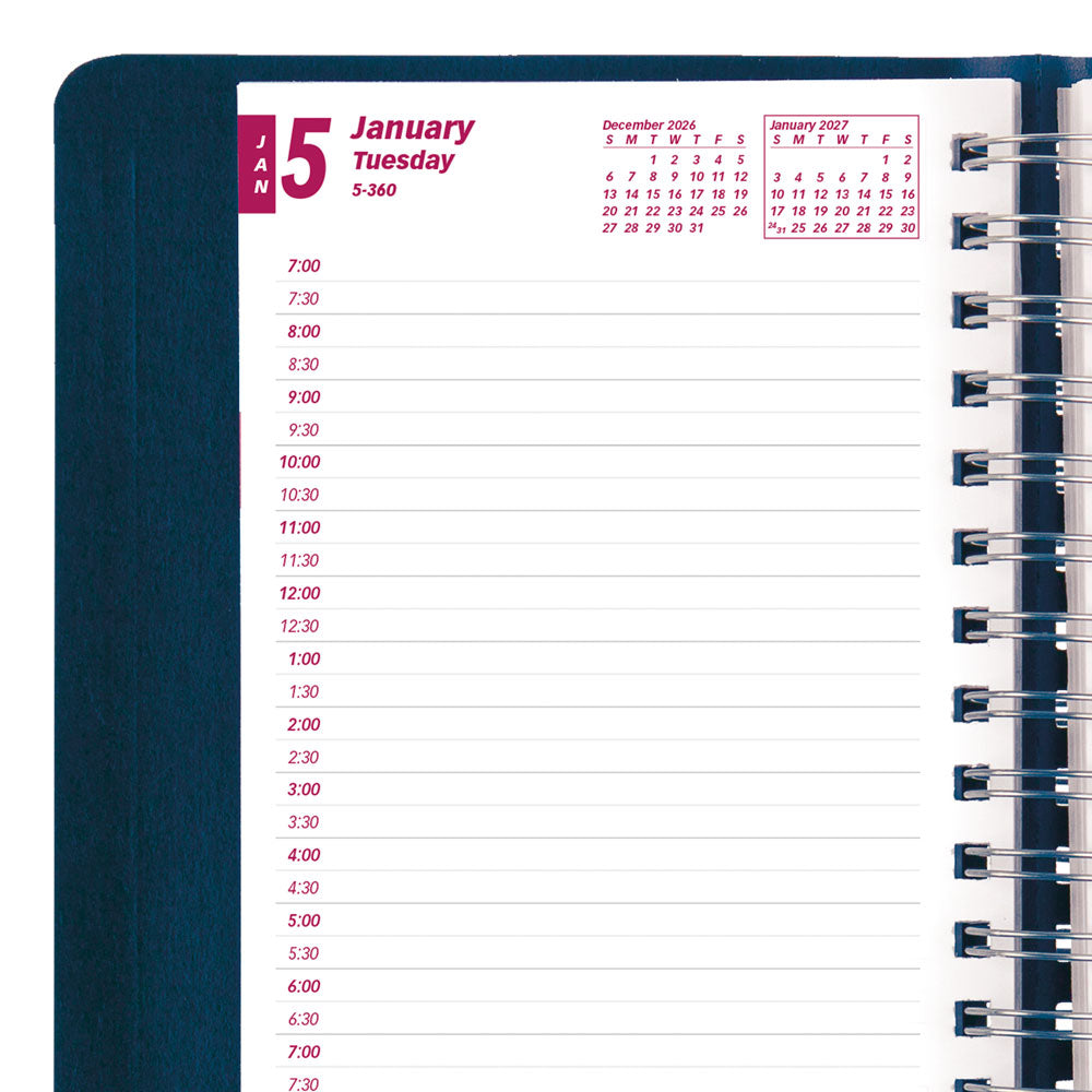 Essential Daily/Monthly Appointment Book, 2027, English Blue CB634W.BLU-27 Brownline Canada