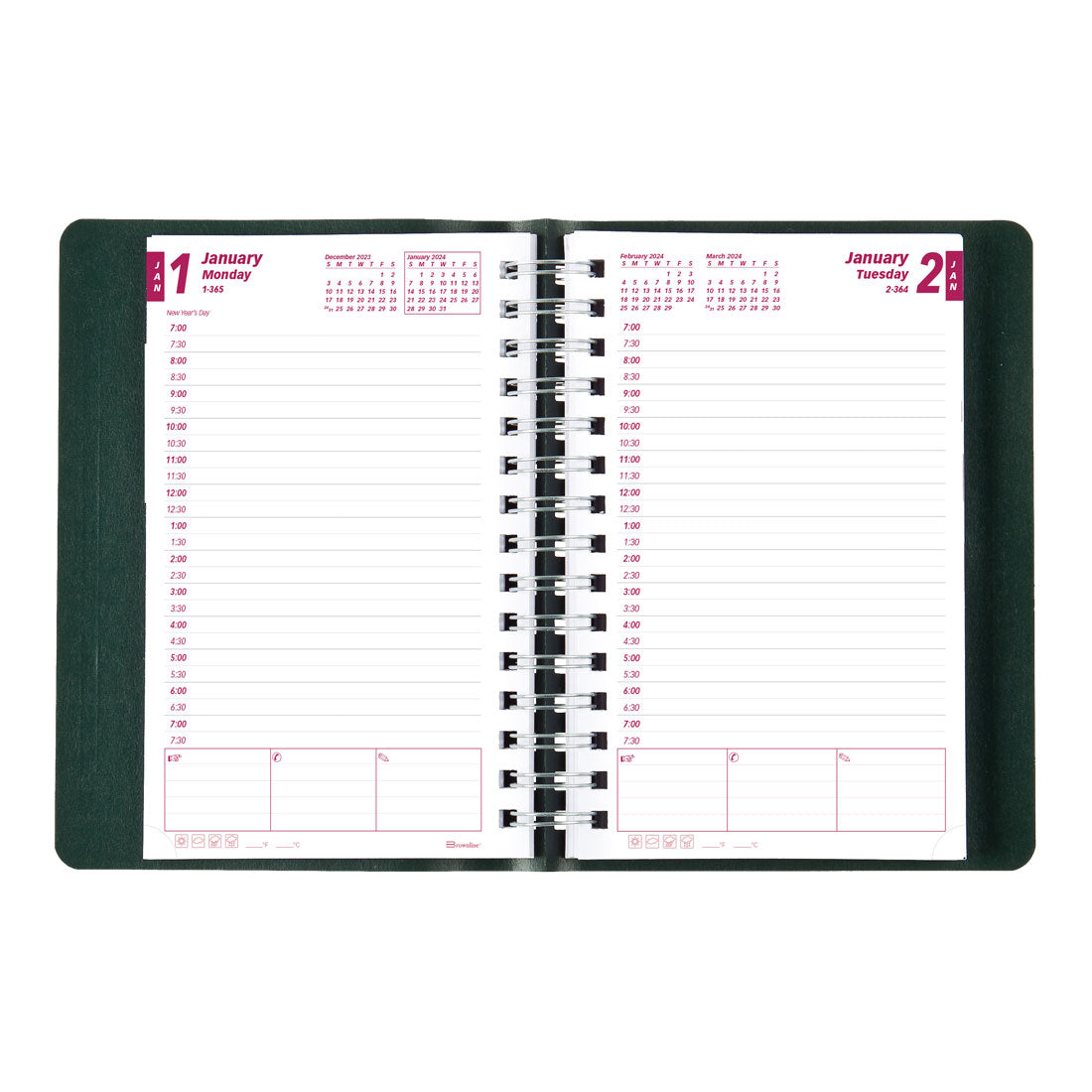 Essential Daily Planner 2025, English, CB634W.GRN#colour_green