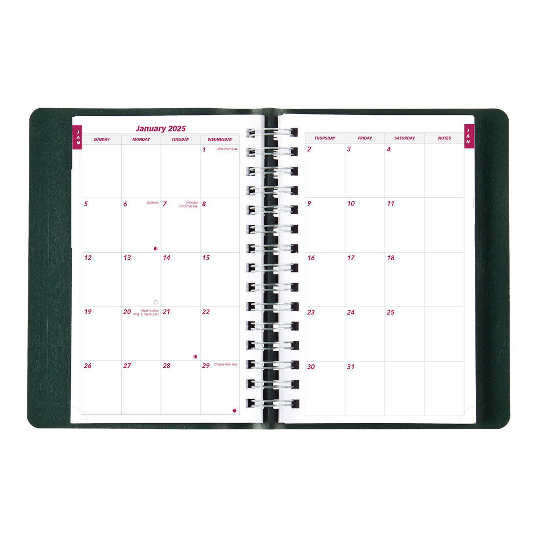 Essential Daily Planner 2025, English, CB634W.GRN#colour_green