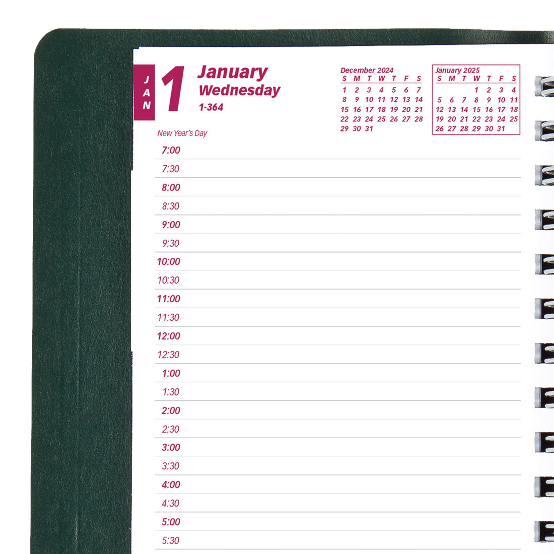 Essential Daily Planner 2025, English, CB634W.GRN#colour_green