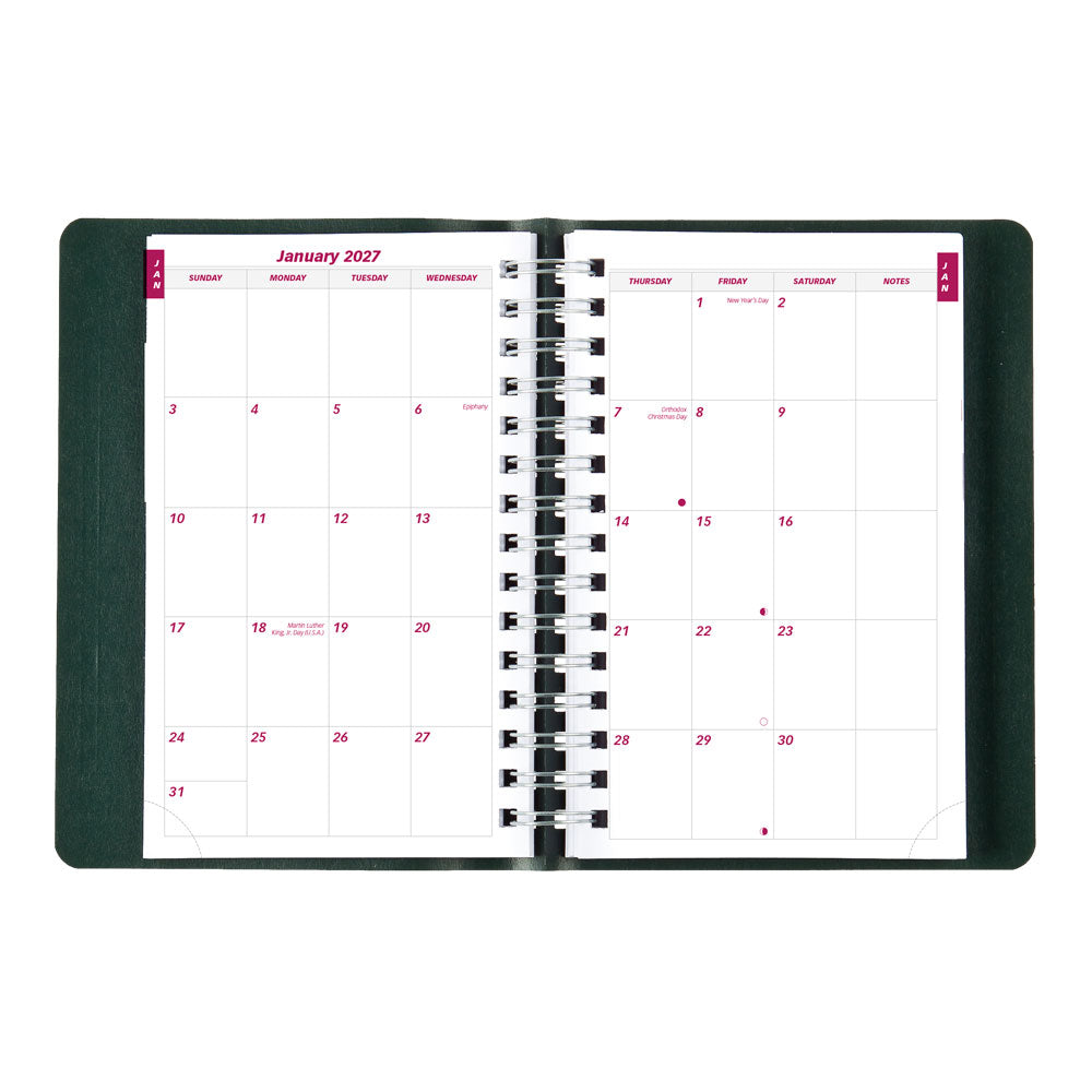 Essential Daily/Monthly Appointment Book, 2027, English Green CB634W.GRN-27 Brownline Canada