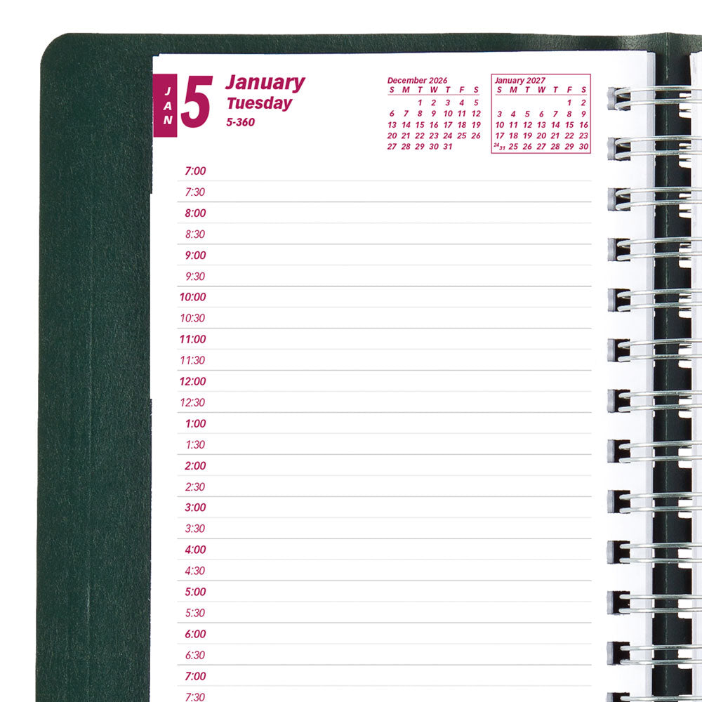 Essential Daily/Monthly Appointment Book, 2027, English Green CB634W.GRN-27 Brownline Canada