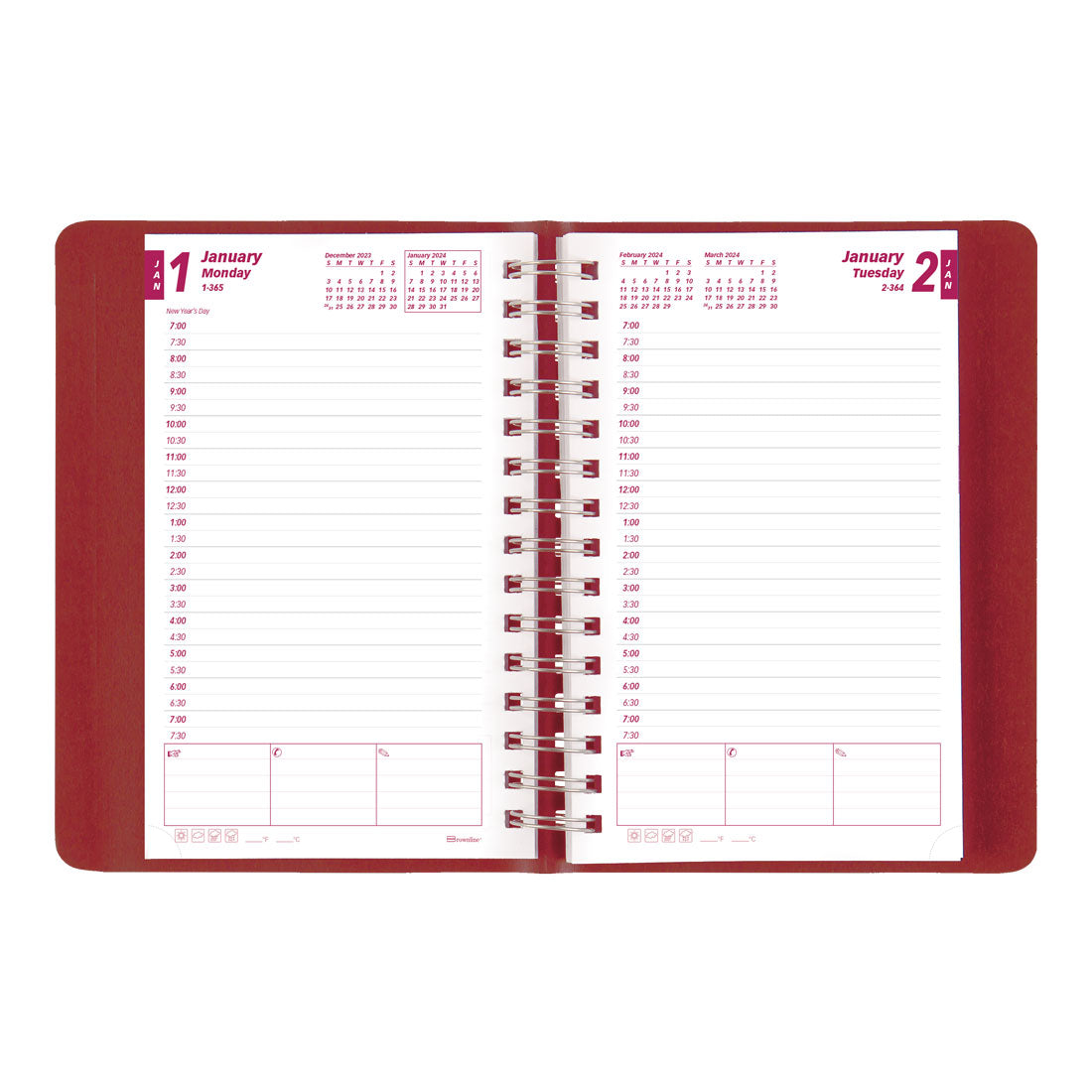 Essential Daily Planner 2025, English, CB634W.RED#colour_red