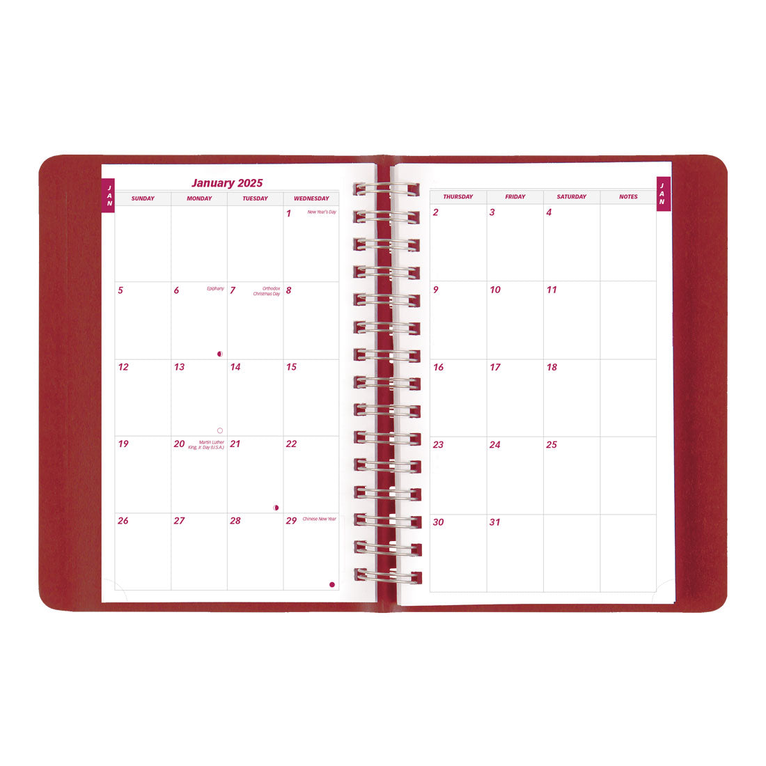 Essential Daily Planner 2025, English, CB634W.RED#colour_red