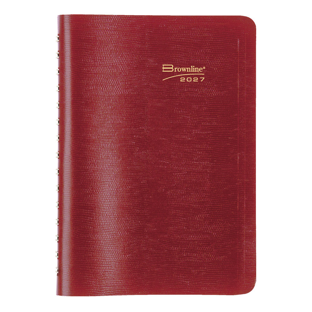 Essential Daily/Monthly Appointment Book, 2027, English Red CB634W.RED-27 Brownline Canada