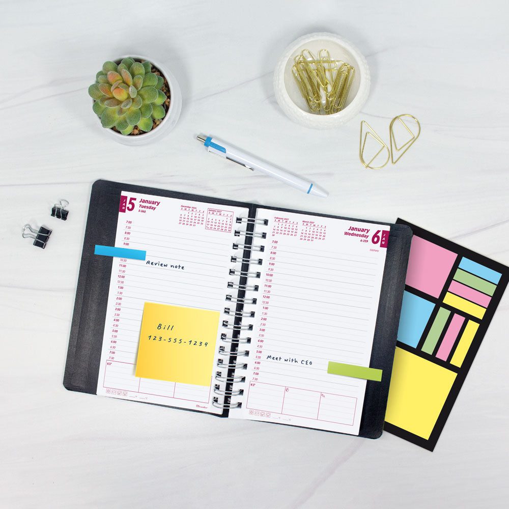 PlannerPlus™ Daily/Monthly Appointment Book, 2027, English, Black CB634WN.BLK-27 Brownline Canada