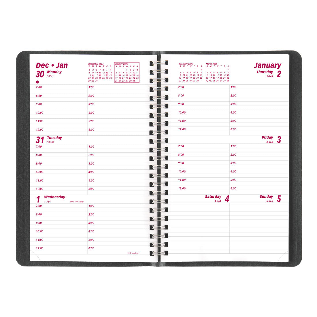 Essential Weekly Planner 2025, English, Black, CB75.BLK