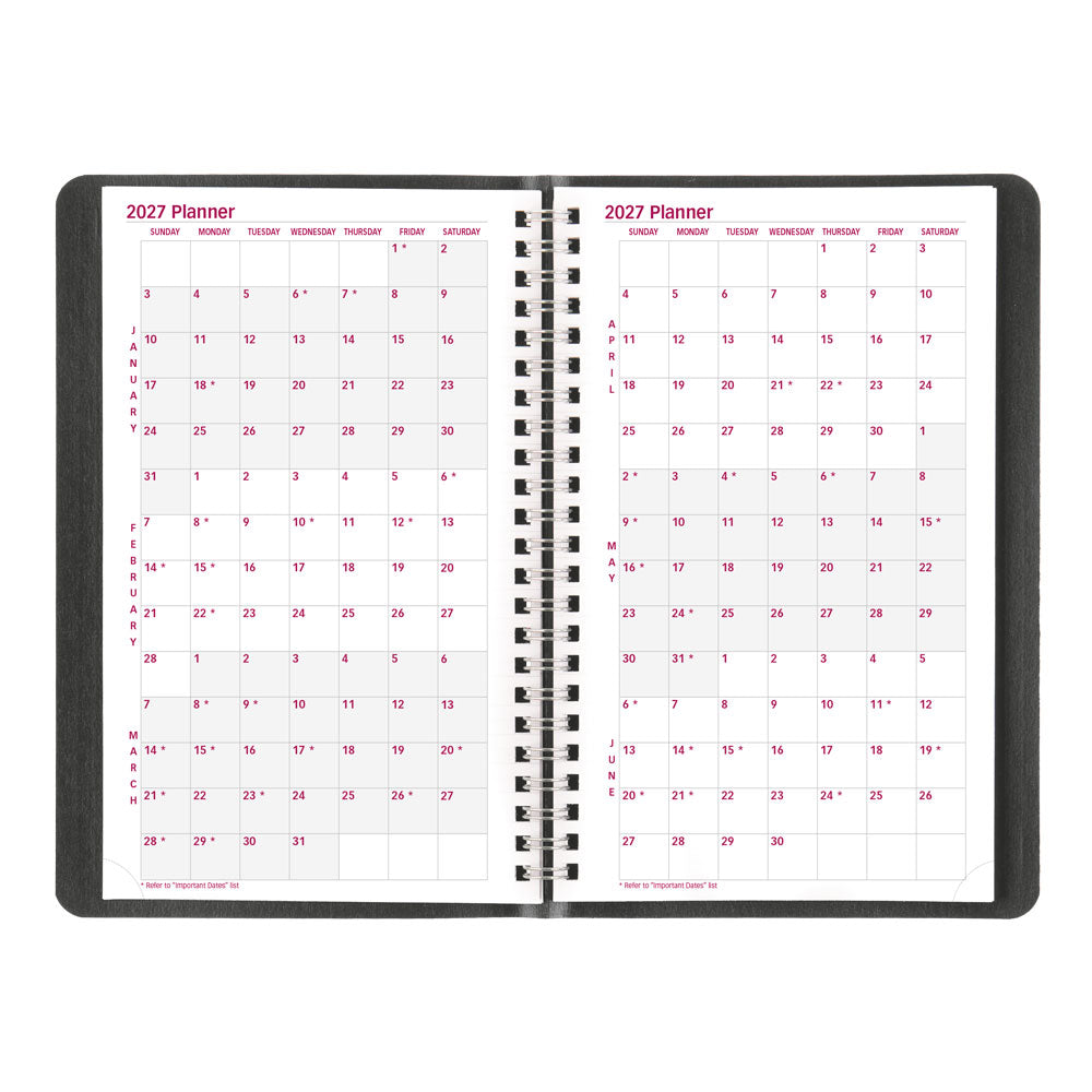 Essential Weekly Appointment Book, 2027, English, Black CB75.BLK-27 Brownline Canada