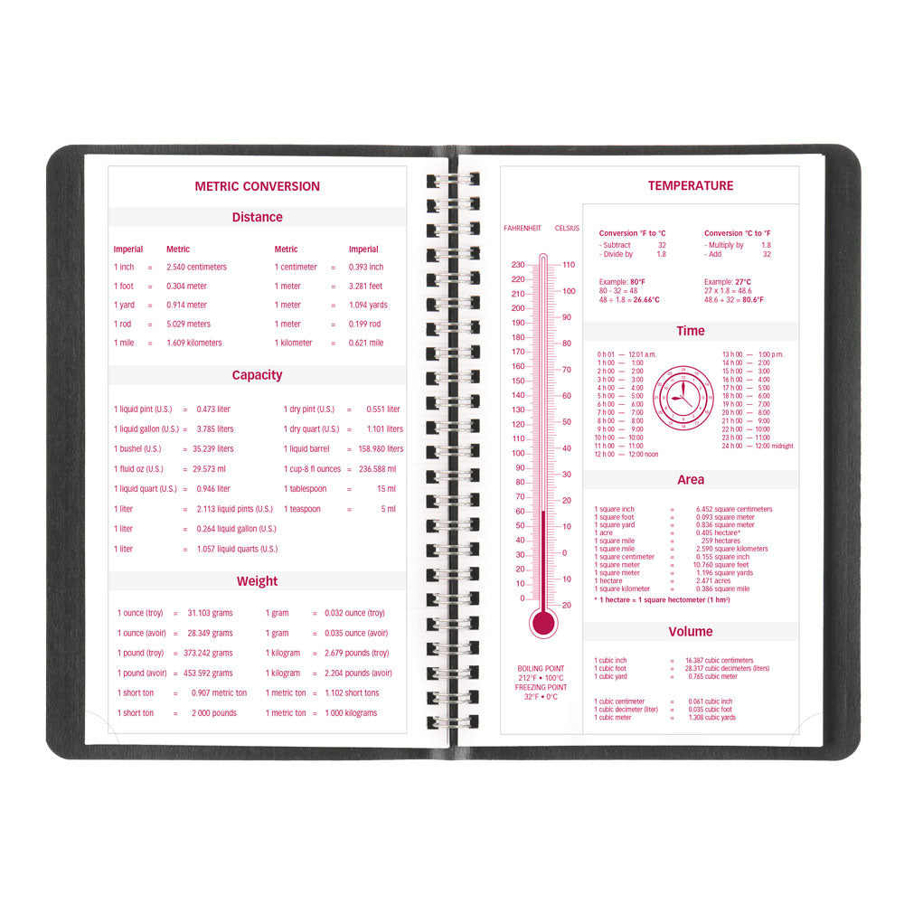 Essential Weekly Appointment Book, 2027, English, Black CB75.BLK-27 Brownline Canada