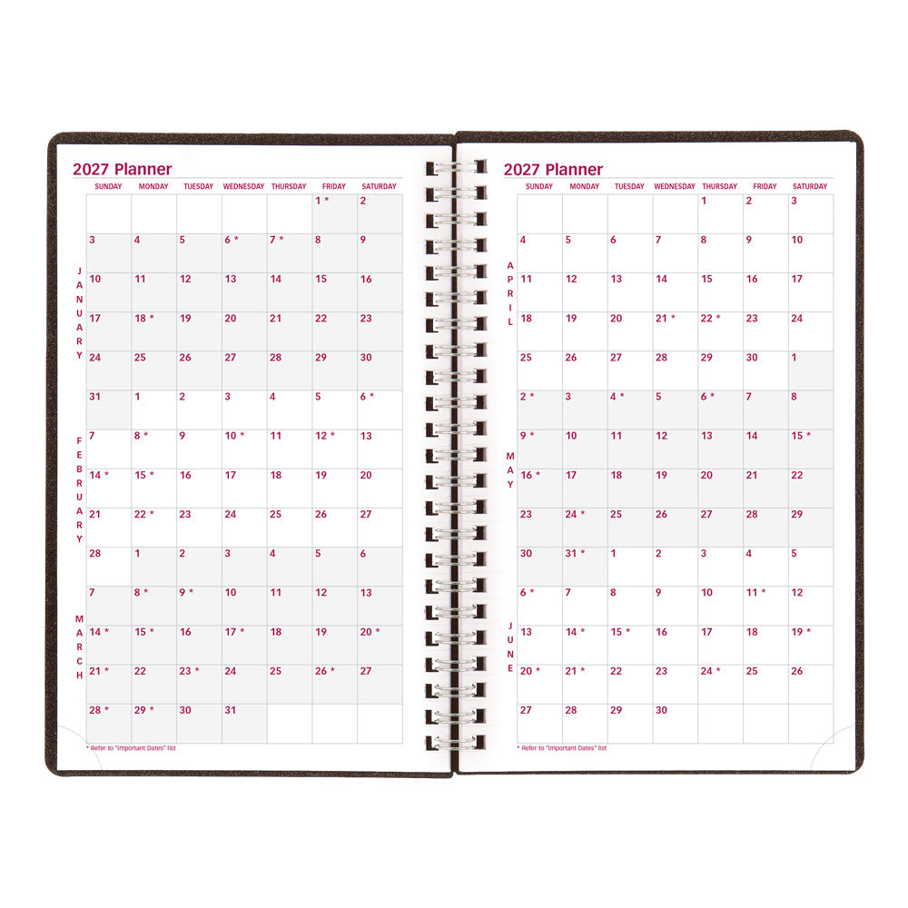 DuraFlex Weekly Appointment Book, 2027, English, Black CB75V.BLK-27 Brownline Canada