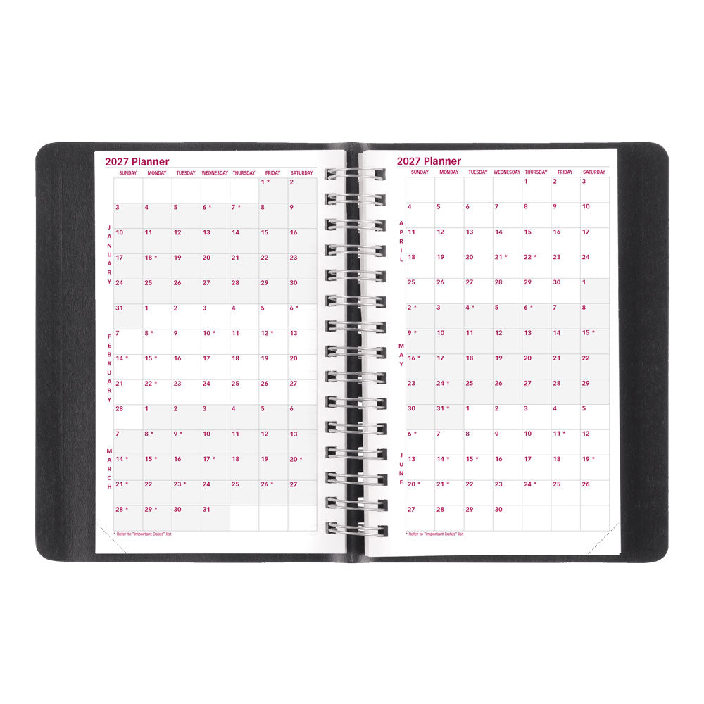 Essential Daily Appointment Book, 2027, English, Black CB800.BLK-27 Brownline Canada